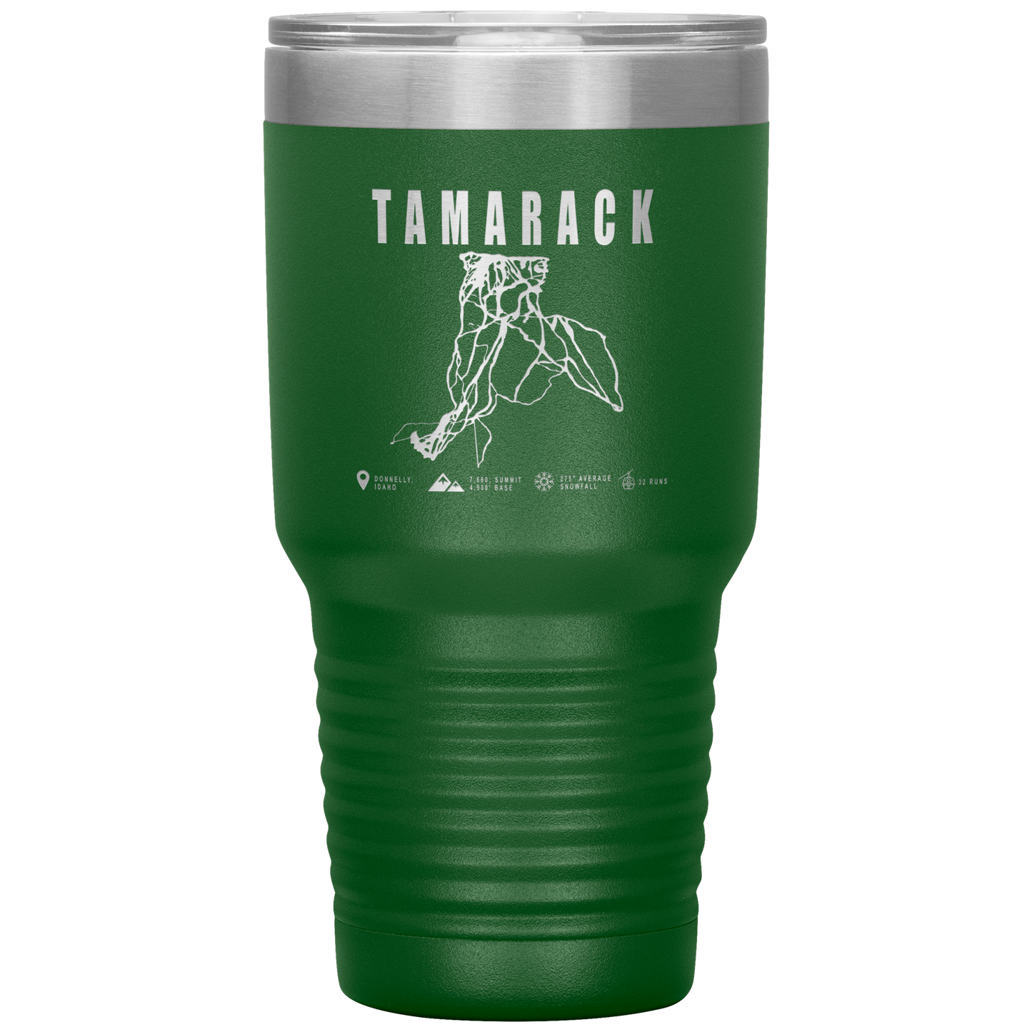 Tamarack Idaho Ski Trail Map 30oz Tumbler - Powderaddicts