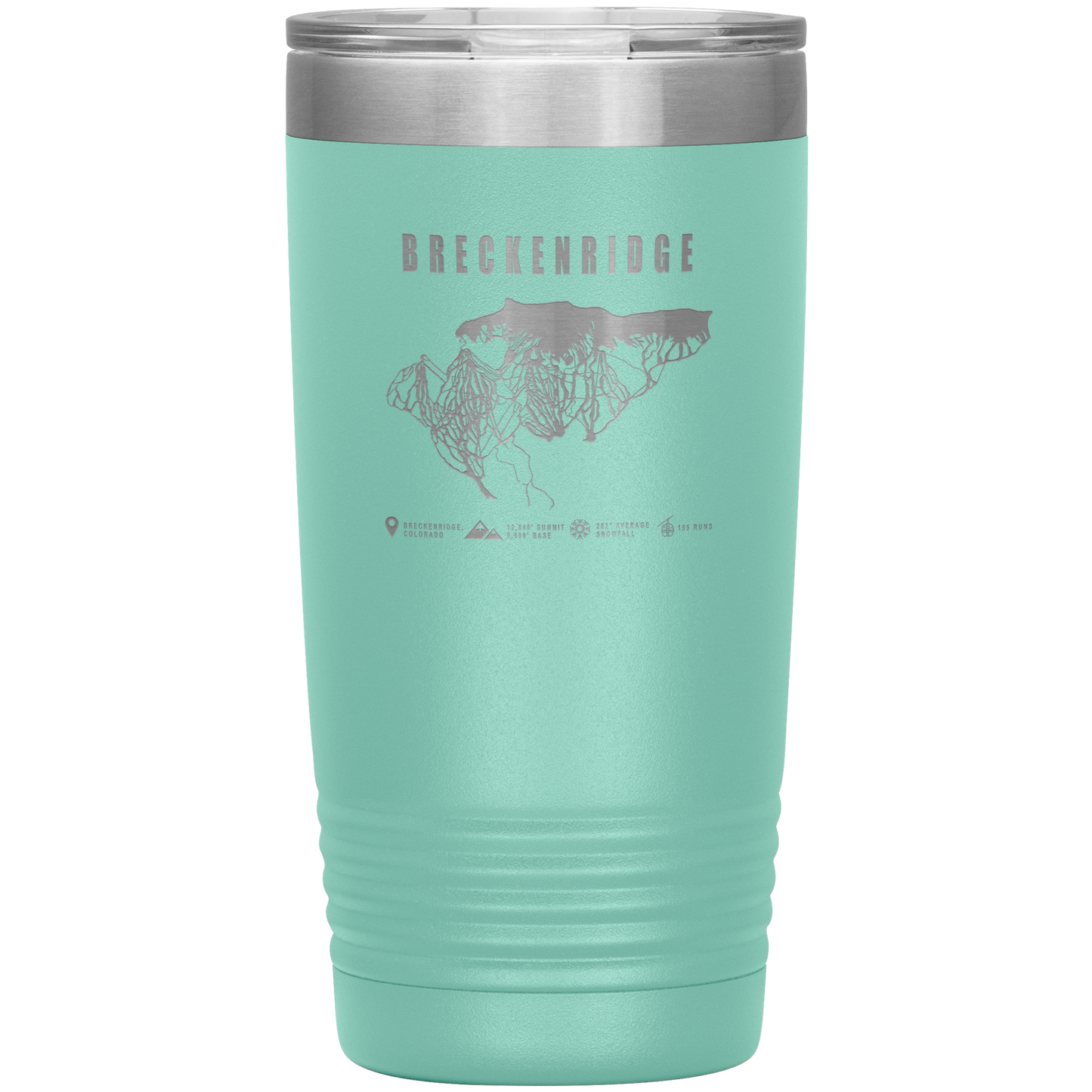 Breckenridge Colorado Ski Trail Map 20oz Tumbler - Powderaddicts