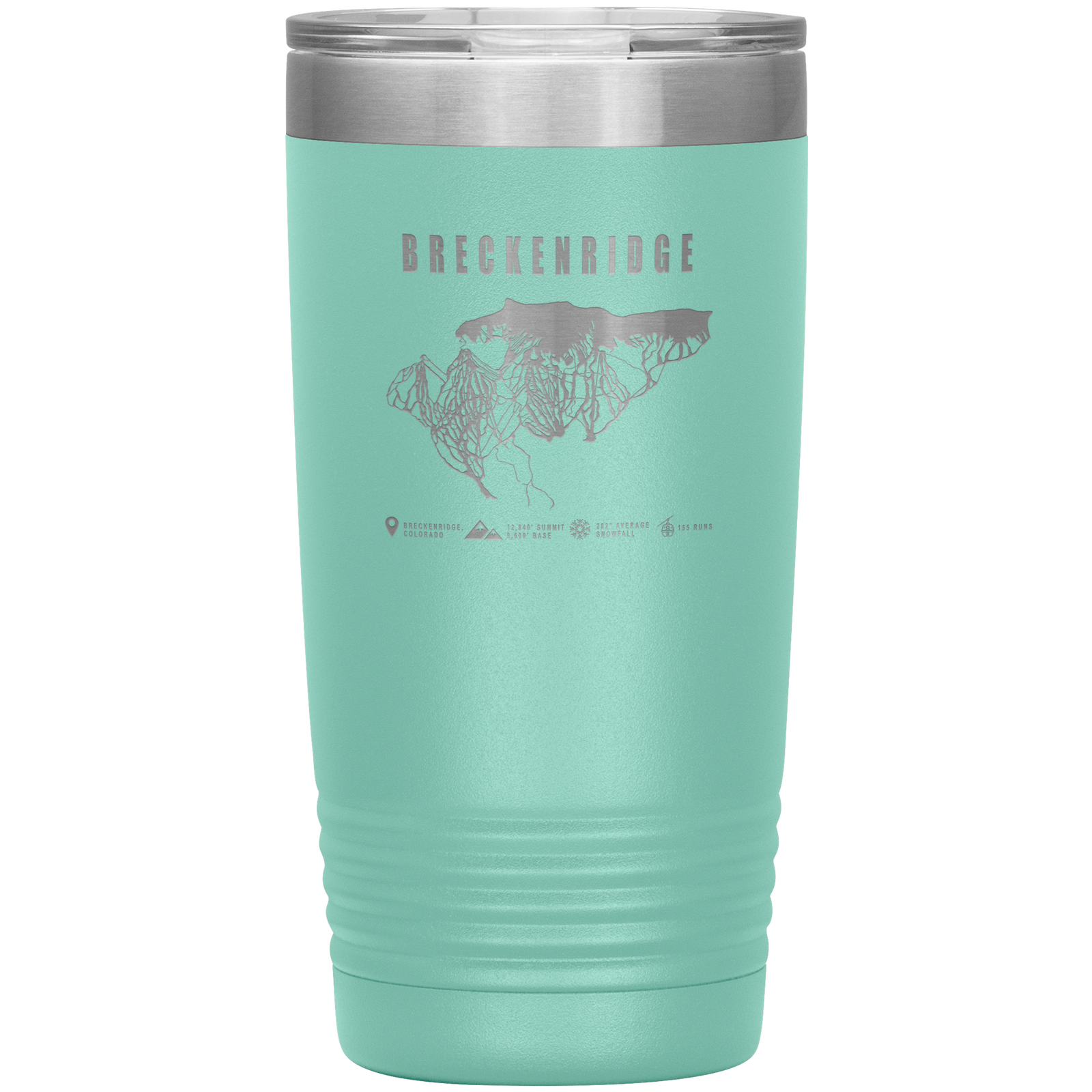 Breckenridge Colorado Ski Trail Map 20oz Tumbler - Powderaddicts