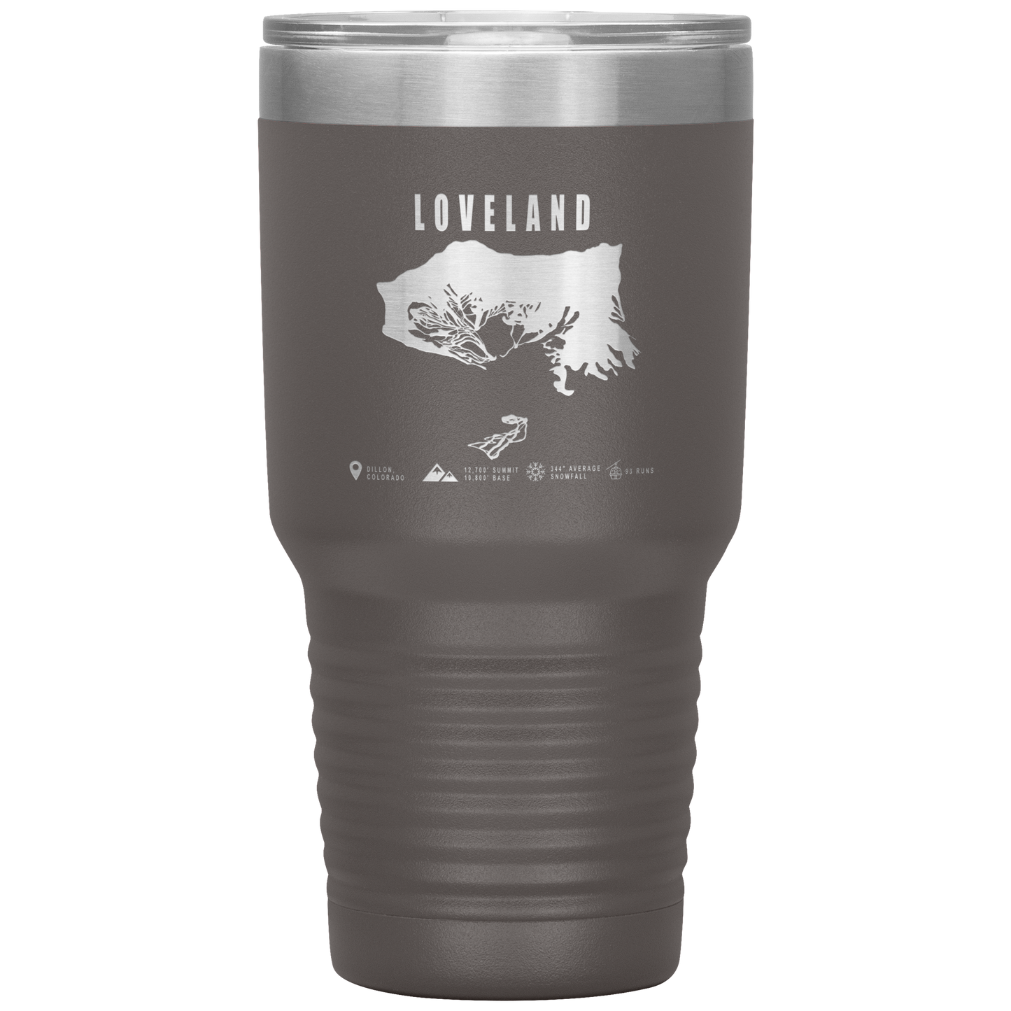 Loveland Colorado Ski Trail Map 30oz Tumbler - Powderaddicts