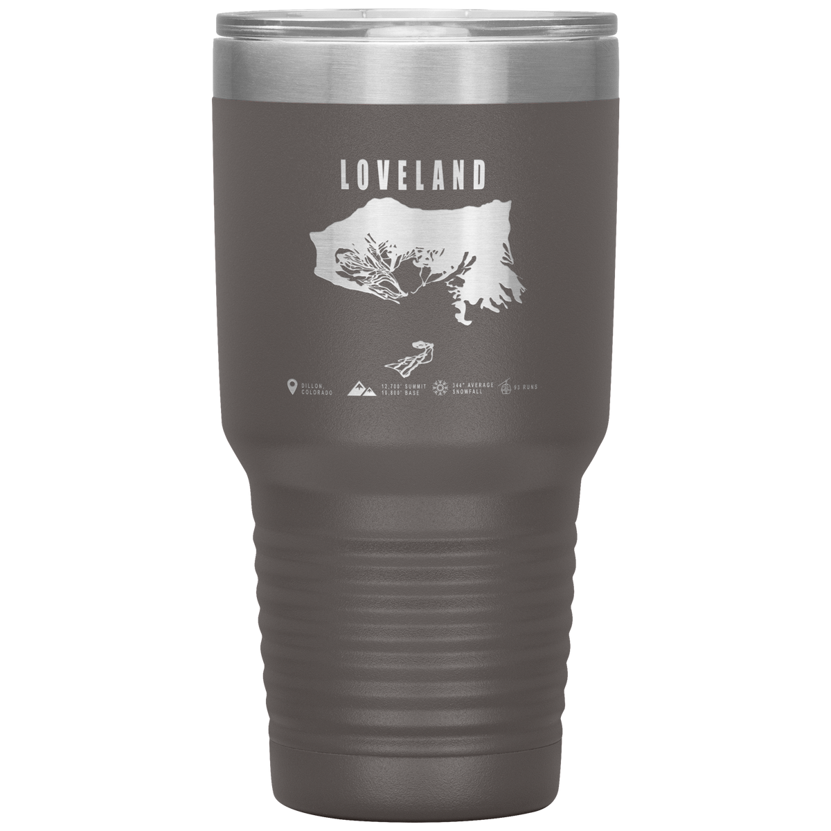 Loveland Colorado Ski Trail Map 30oz Tumbler - Powderaddicts
