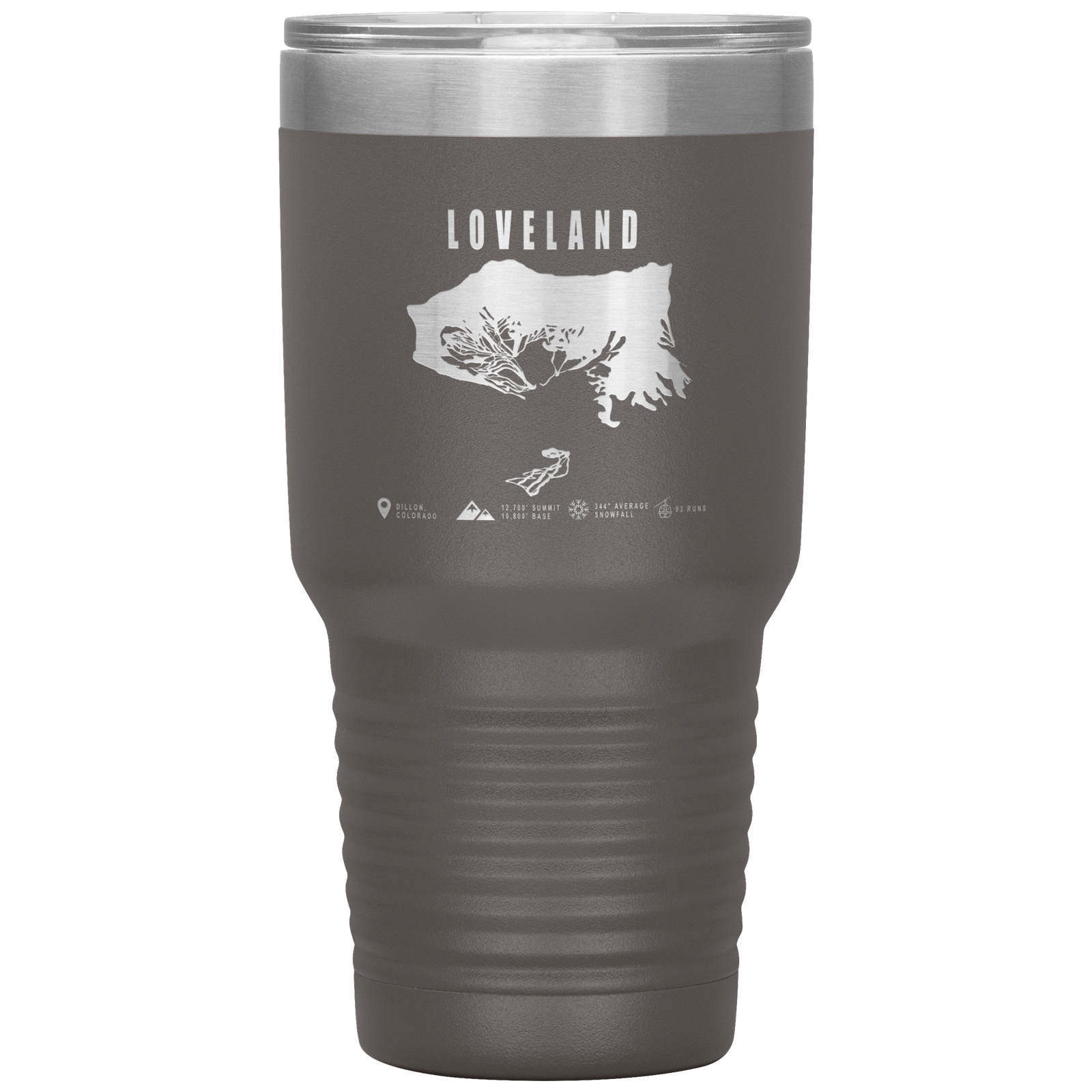 Loveland Colorado Ski Trail Map 30oz Tumbler - Powderaddicts