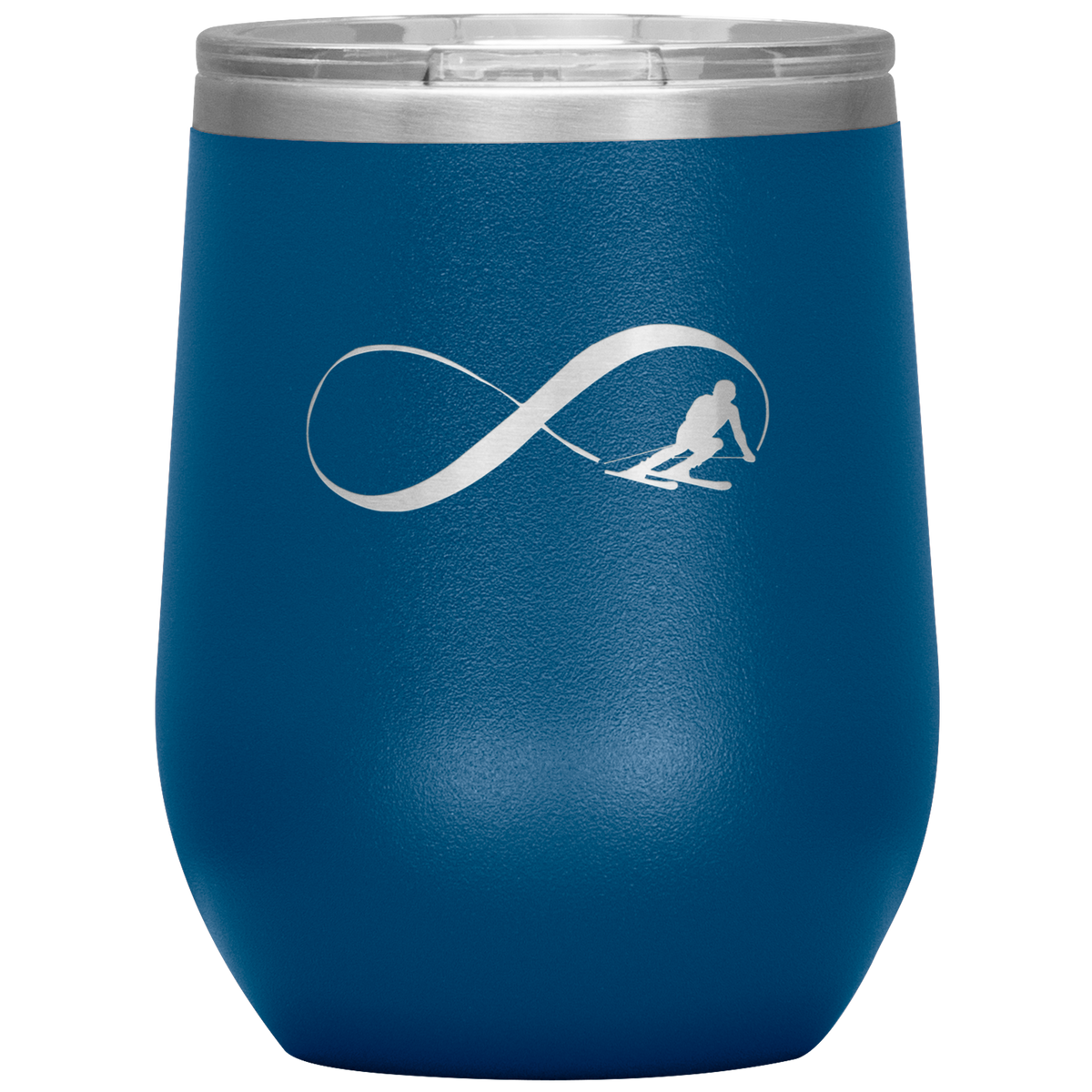 Infinity Skiing Wine 12oz Tumbler - Powderaddicts