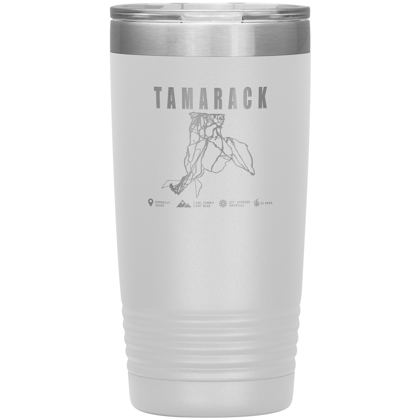 Tamarack Idaho Ski Trail Map 20oz Tumbler - Powderaddicts