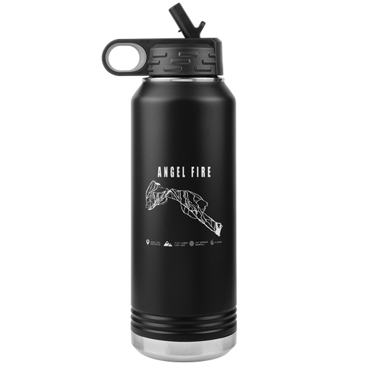 Angel Fire, New Mexico Ski Trail Map 32oz Water Bottle Tumbler - Powderaddicts