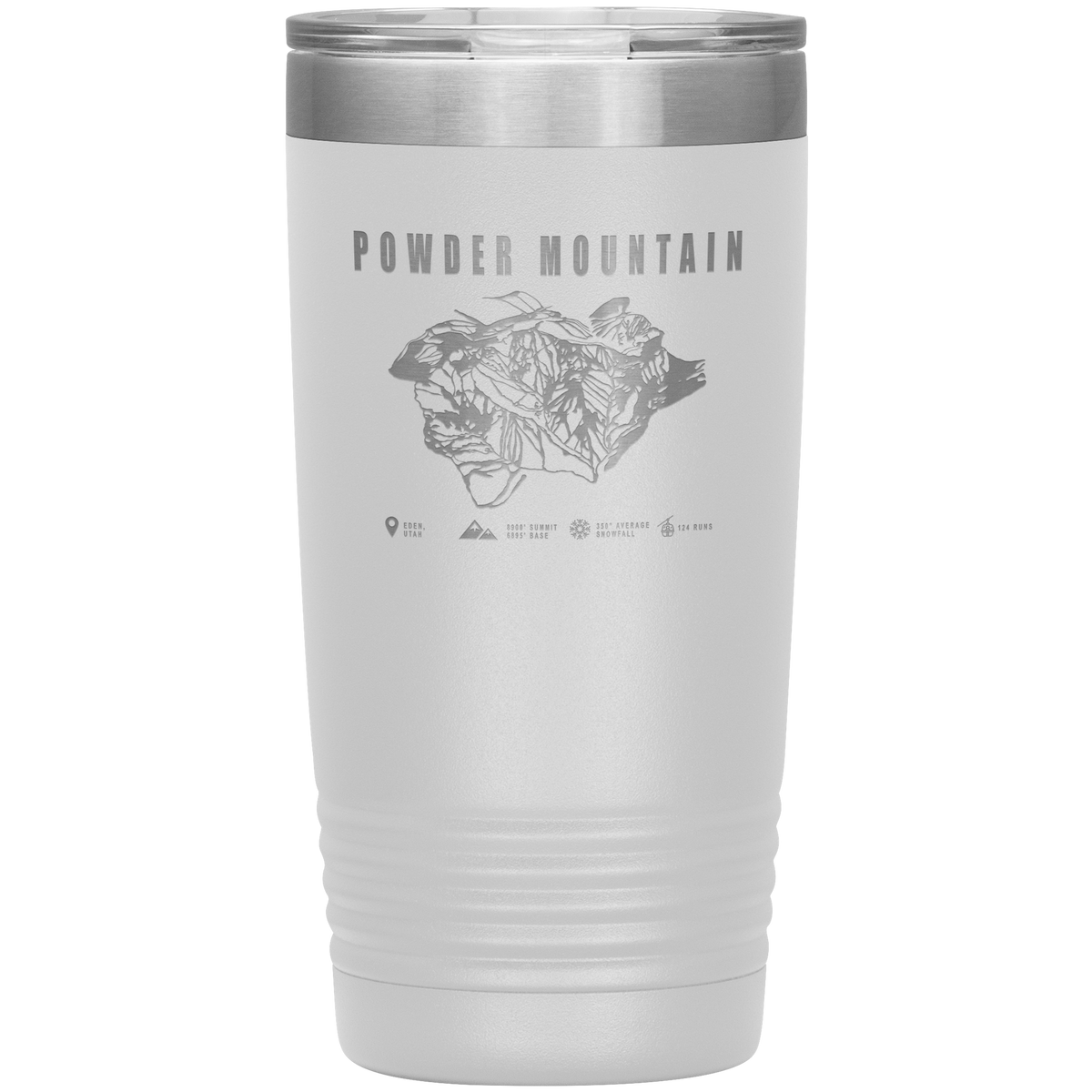 Powder Mountain,Utah Ski Trail Map 20oz Tumbler - Powderaddicts