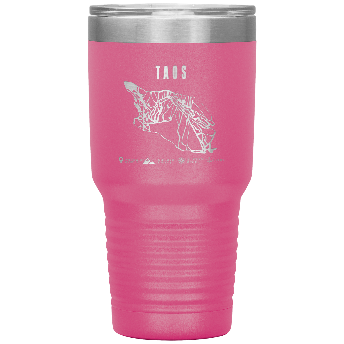Taos, New Mexico Ski Trail Map 30oz Tumbler - Powderaddicts