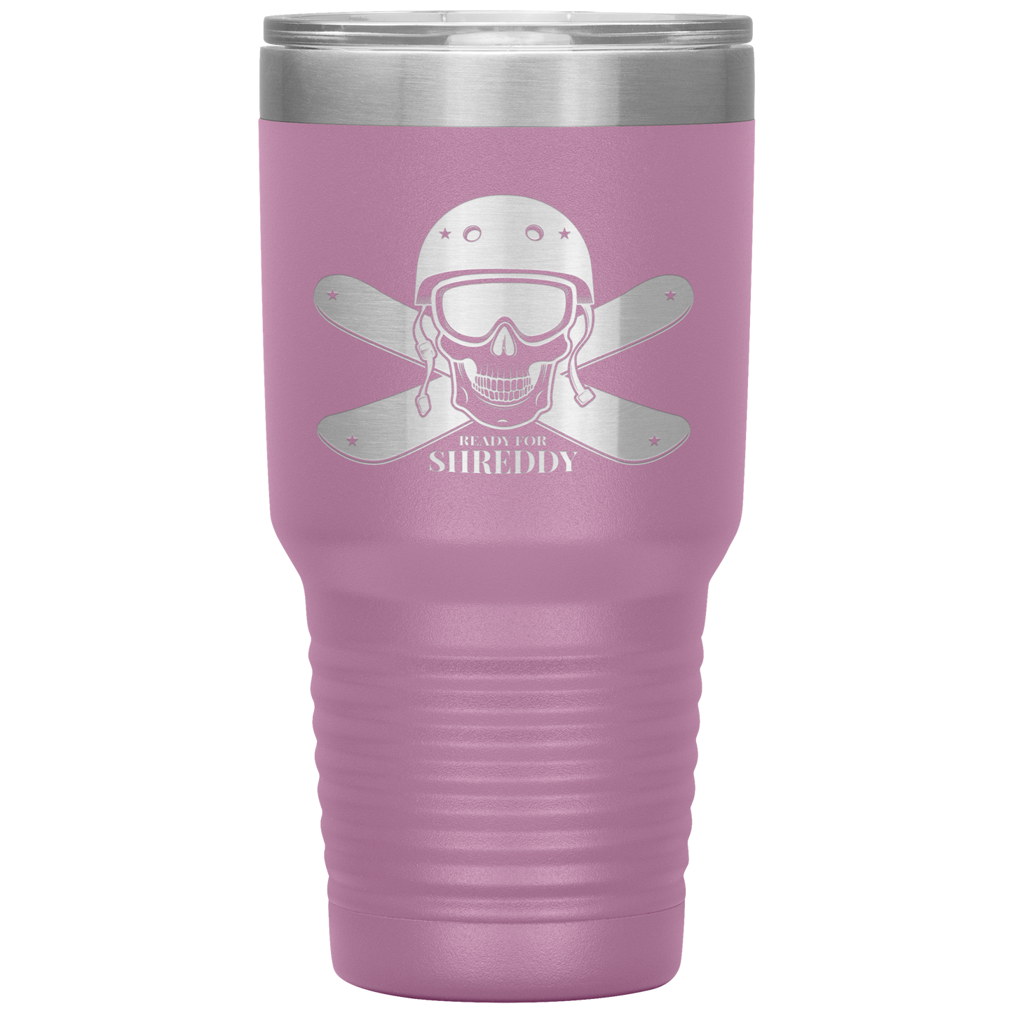 Ready For Shreddy Skeleton Skis 30oz Tumbler - Powderaddicts