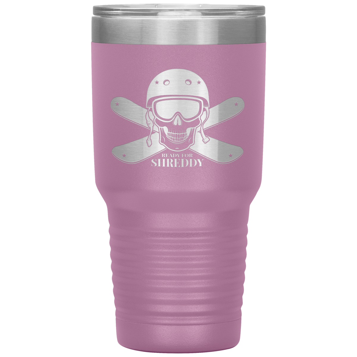 Ready For Shreddy Skeleton Skis 30oz Tumbler - Powderaddicts