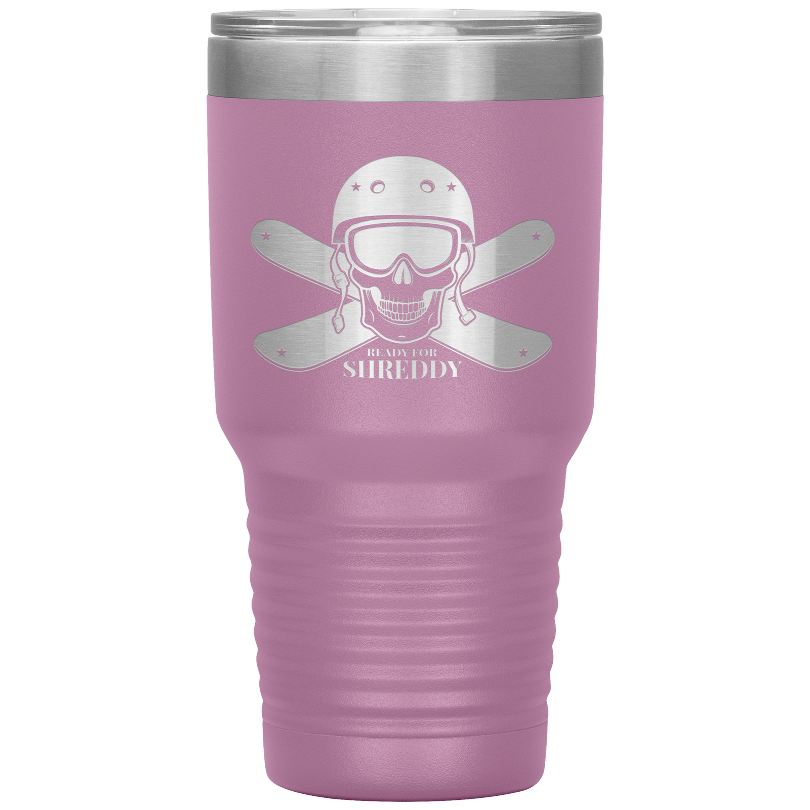 Ready For Shreddy Skeleton Skis 30oz Tumbler - Powderaddicts