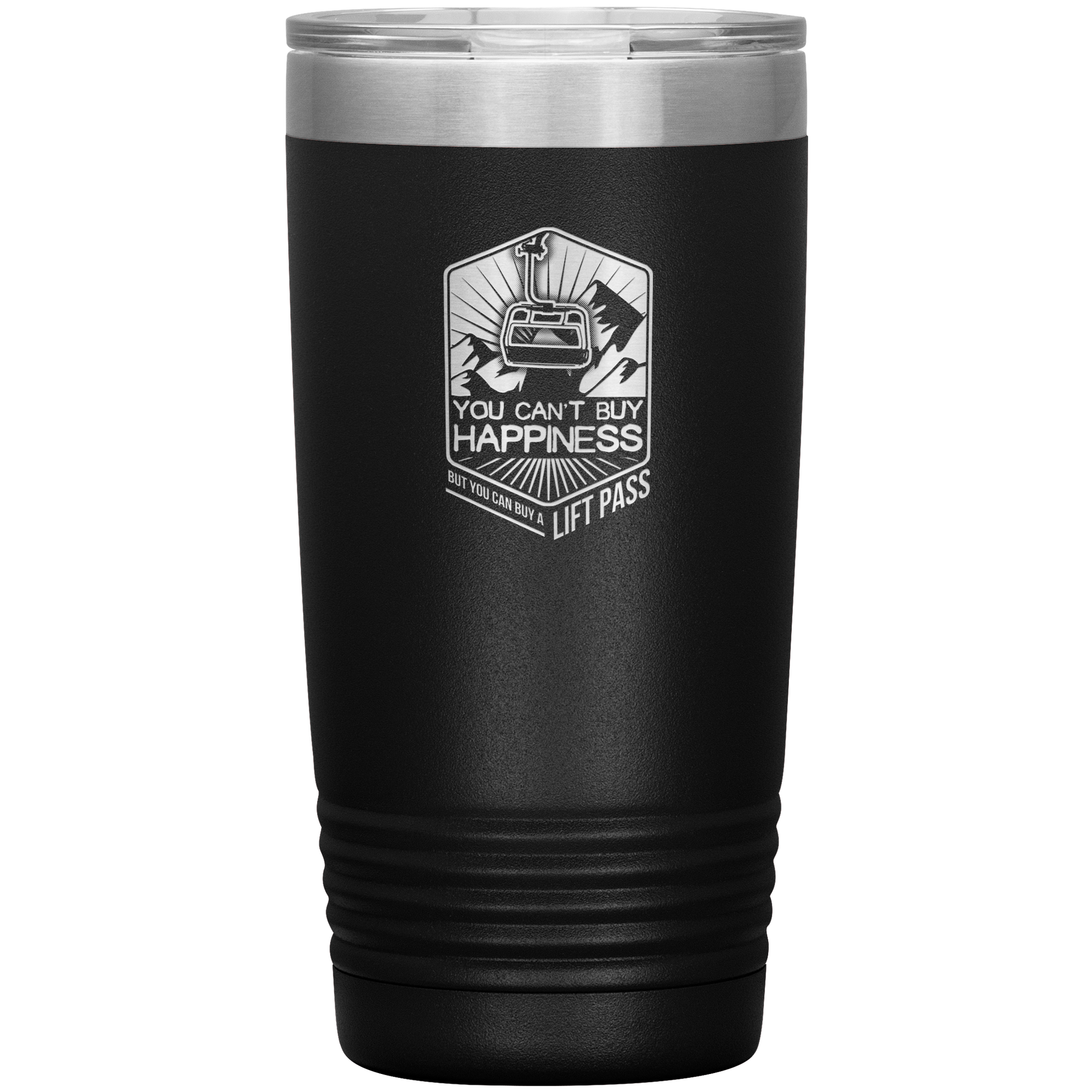 You Can't Buy Happiness But You Can Buy A Lift Pass 20oz Tumbler - Powderaddicts