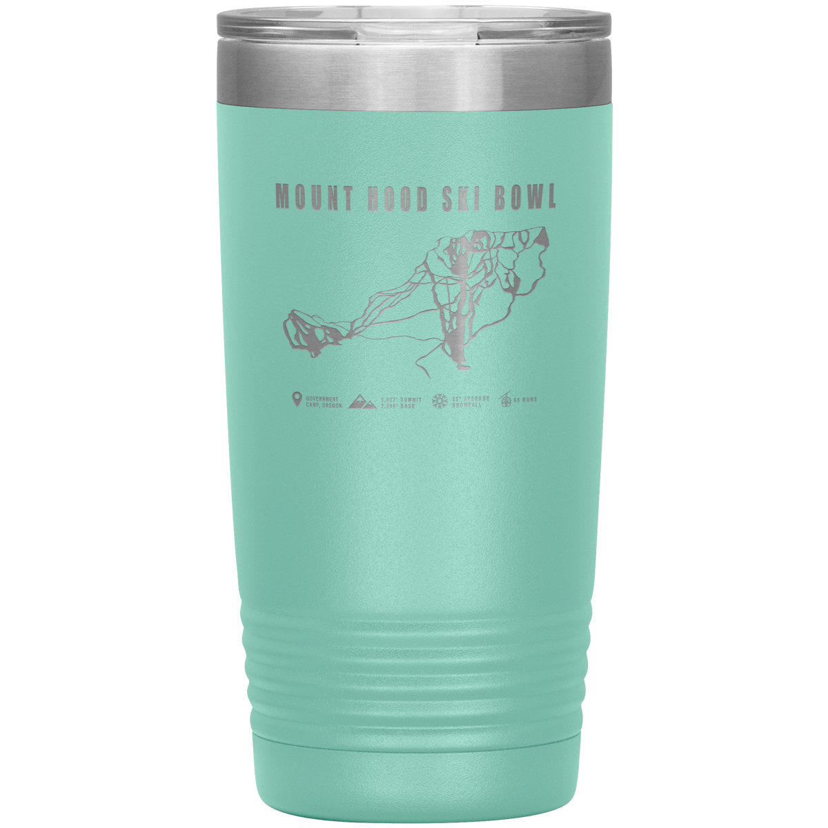 Mount Hood Ski Bowl, Oregon Ski Trail Map 20oz Tumbler - Powderaddicts