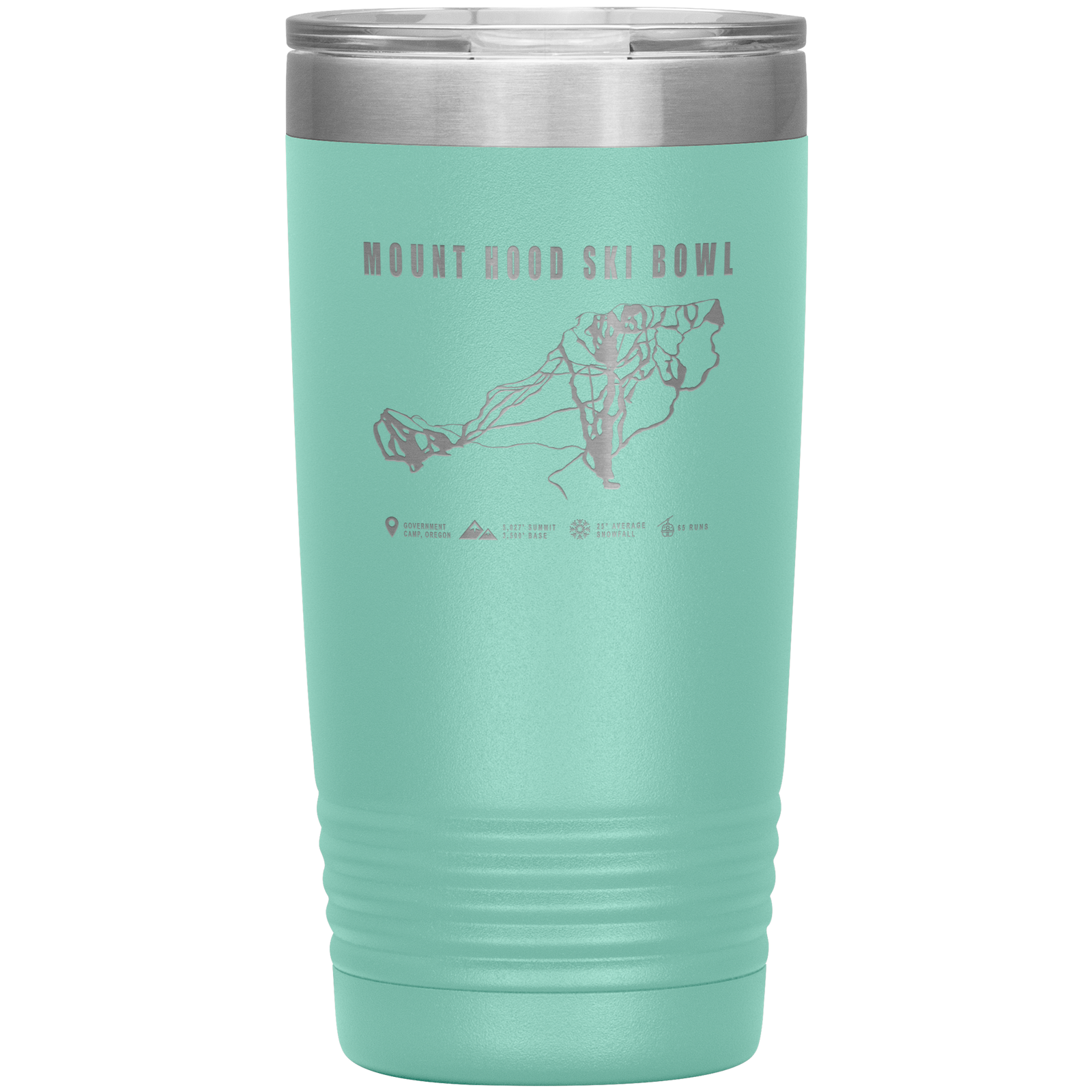 Mount Hood Ski Bowl, Oregon Ski Trail Map 20oz Tumbler - Powderaddicts