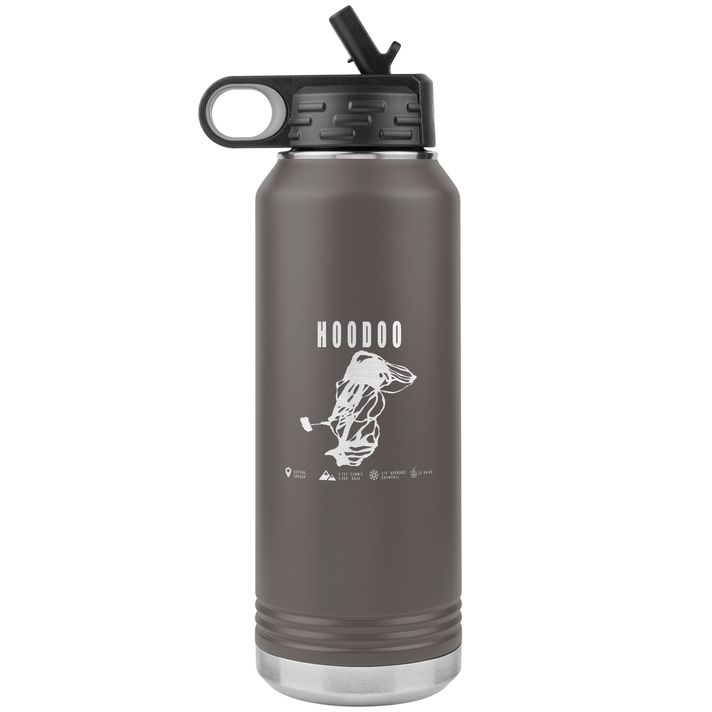Hoodoo, Oregon Ski Trail Map 32oz Water Bottle Tumbler - Powderaddicts