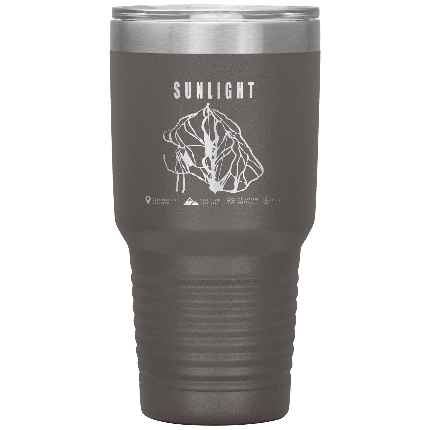 Sunlight Colorado Ski Trail Map 30oz Tumbler - Powderaddicts