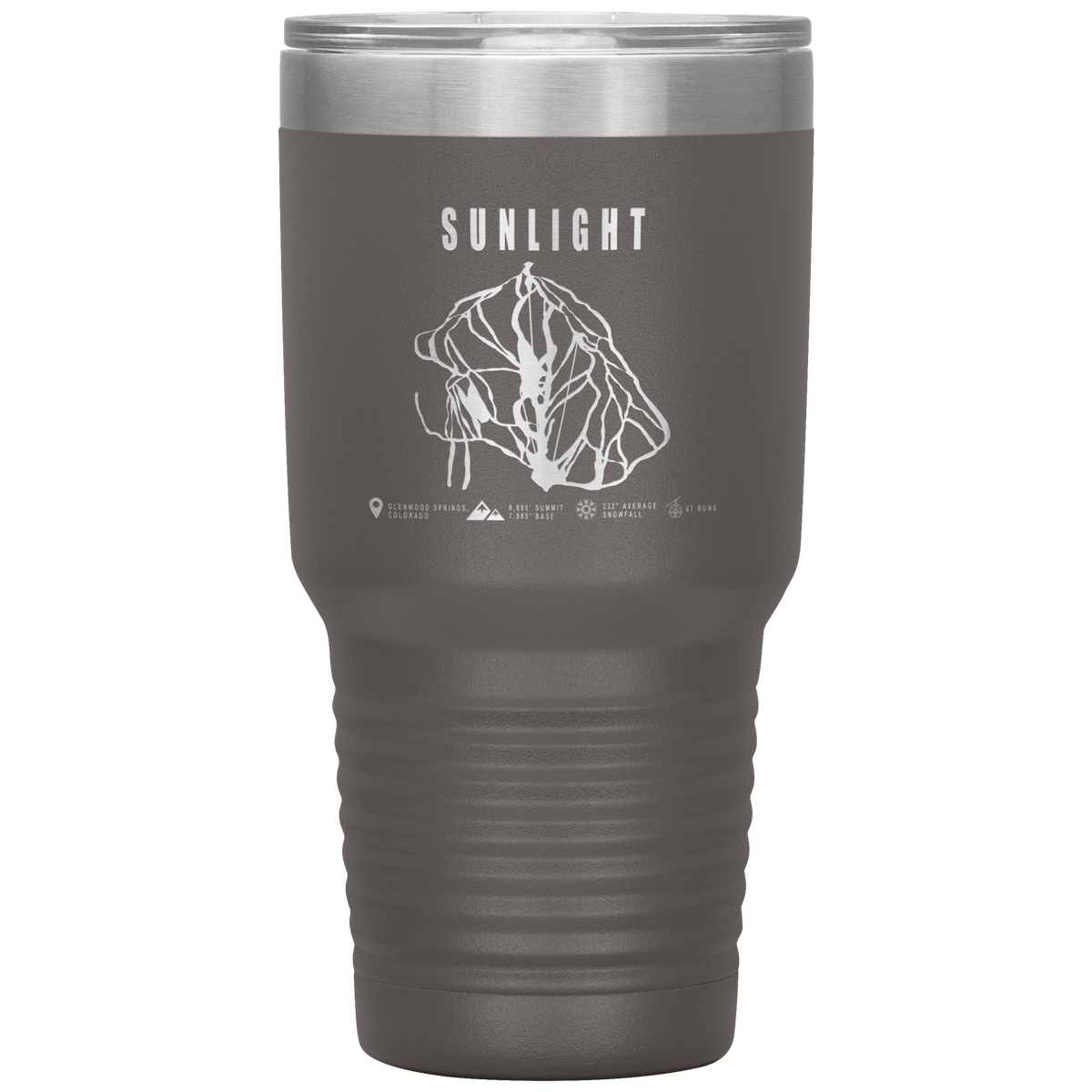 Sunlight Colorado Ski Trail Map 30oz Tumbler - Powderaddicts