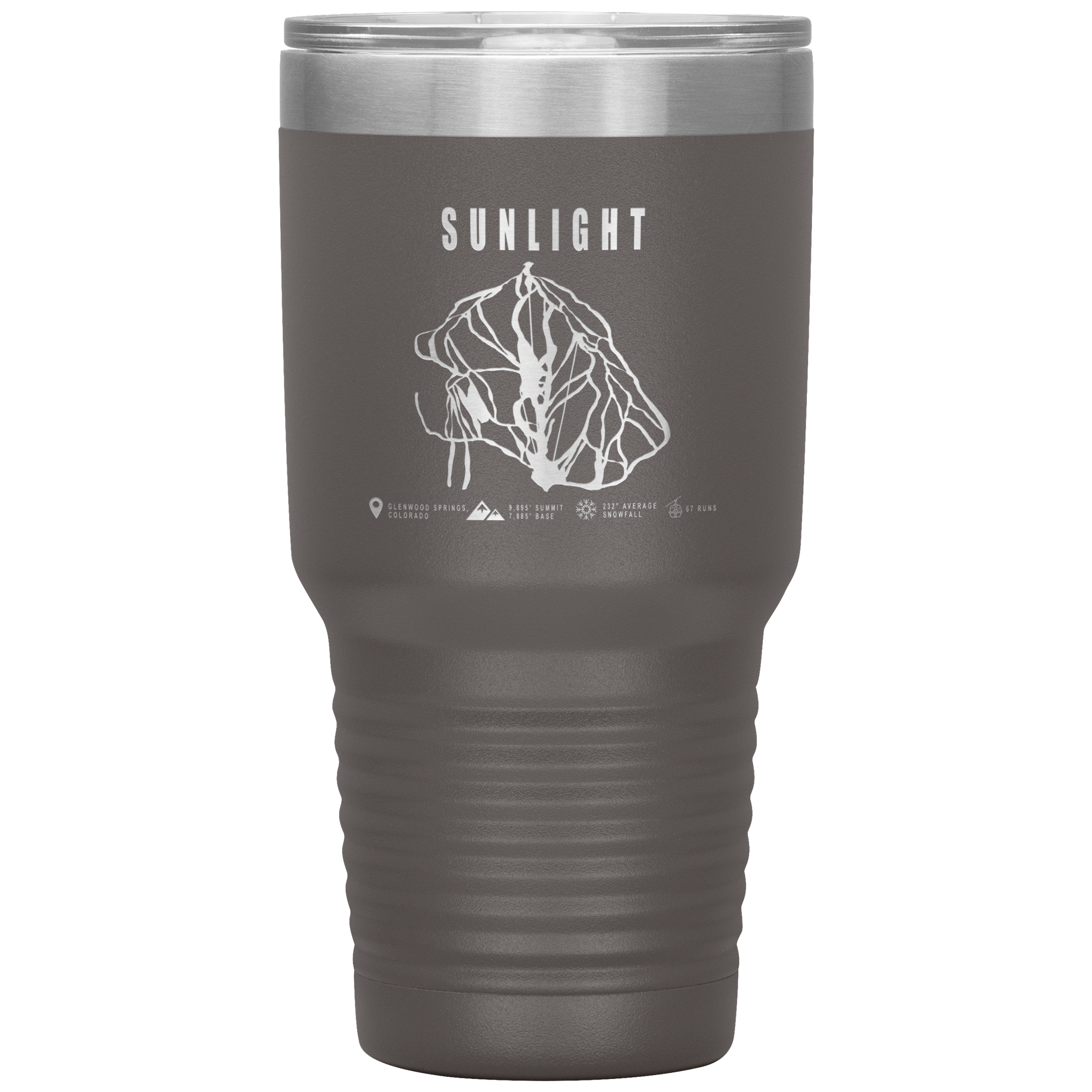 Sunlight Colorado Ski Trail Map 30oz Tumbler - Powderaddicts