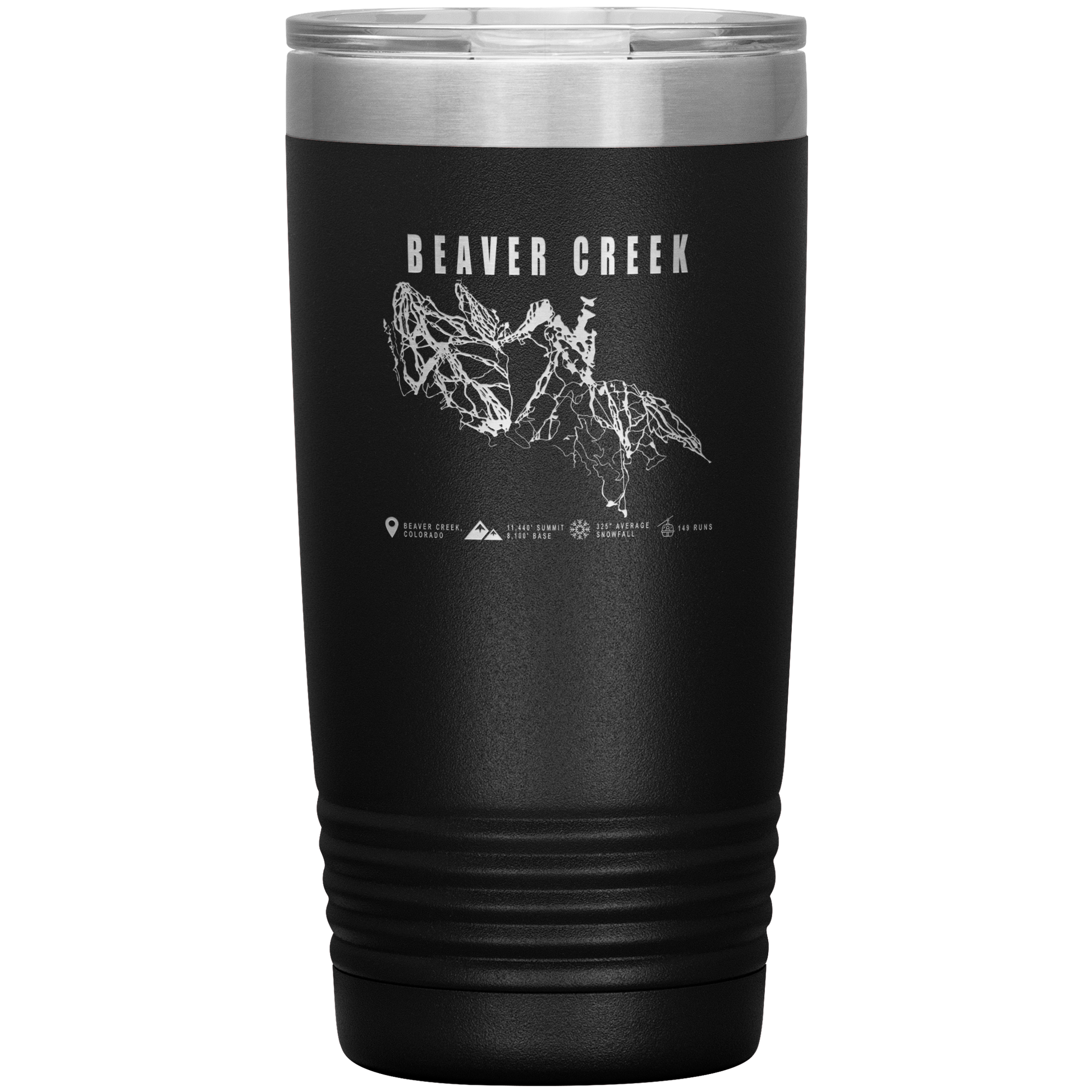 Beaver Creek Colorado Ski Trail Map 20oz Tumbler - Powderaddicts