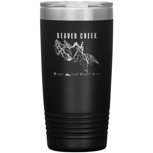 Beaver Creek Colorado Ski Trail Map 20oz Tumbler - Powderaddicts