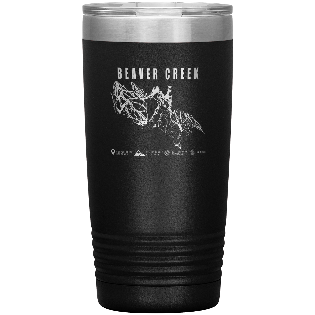 Beaver Creek Colorado Ski Trail Map 20oz Tumbler - Powderaddicts