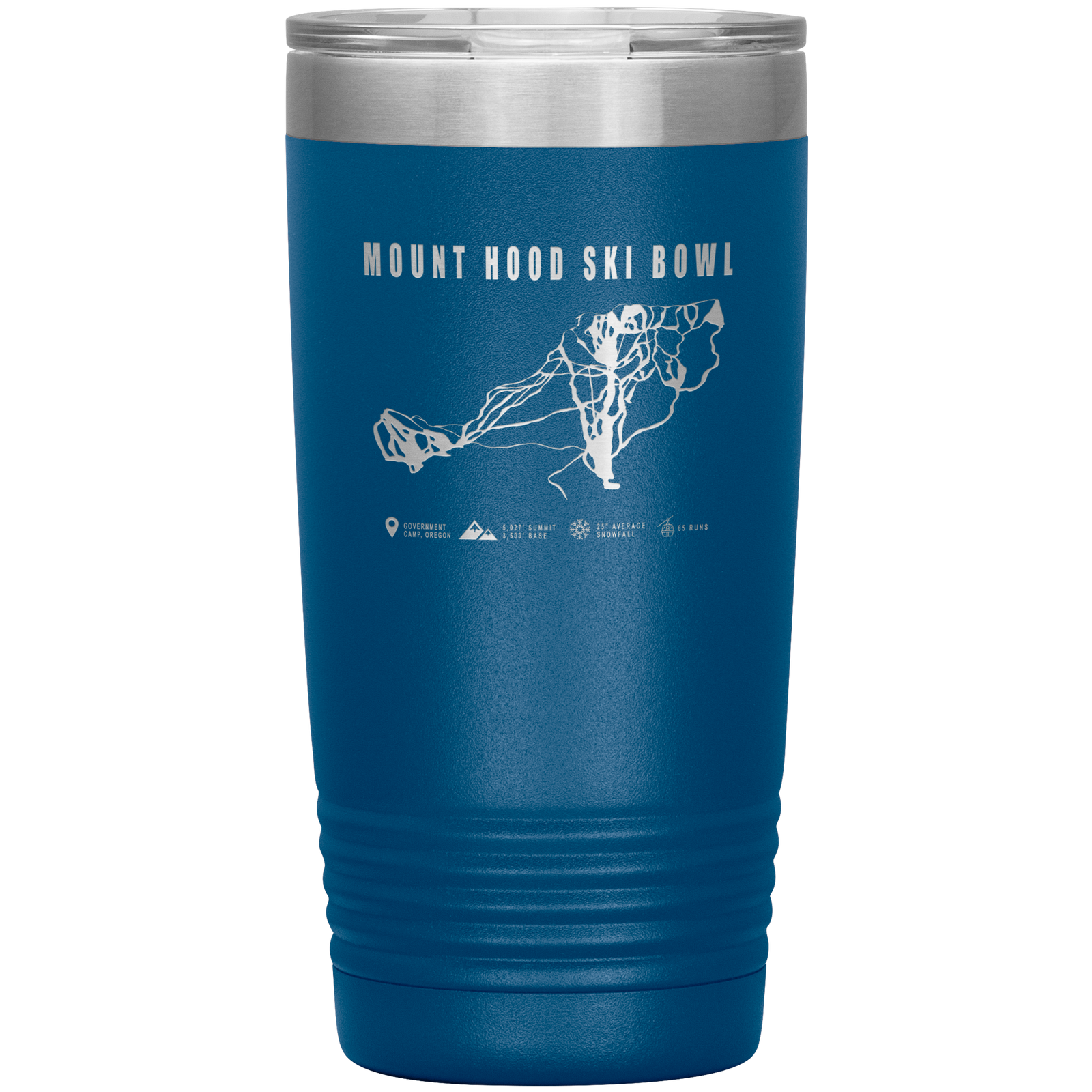 Mount Hood Ski Bowl, Oregon Ski Trail Map 20oz Tumbler - Powderaddicts