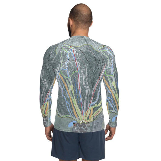 Ragged Mountain, New Hampshire Ski Trail Map Men's Base Layer Top - Powderaddicts