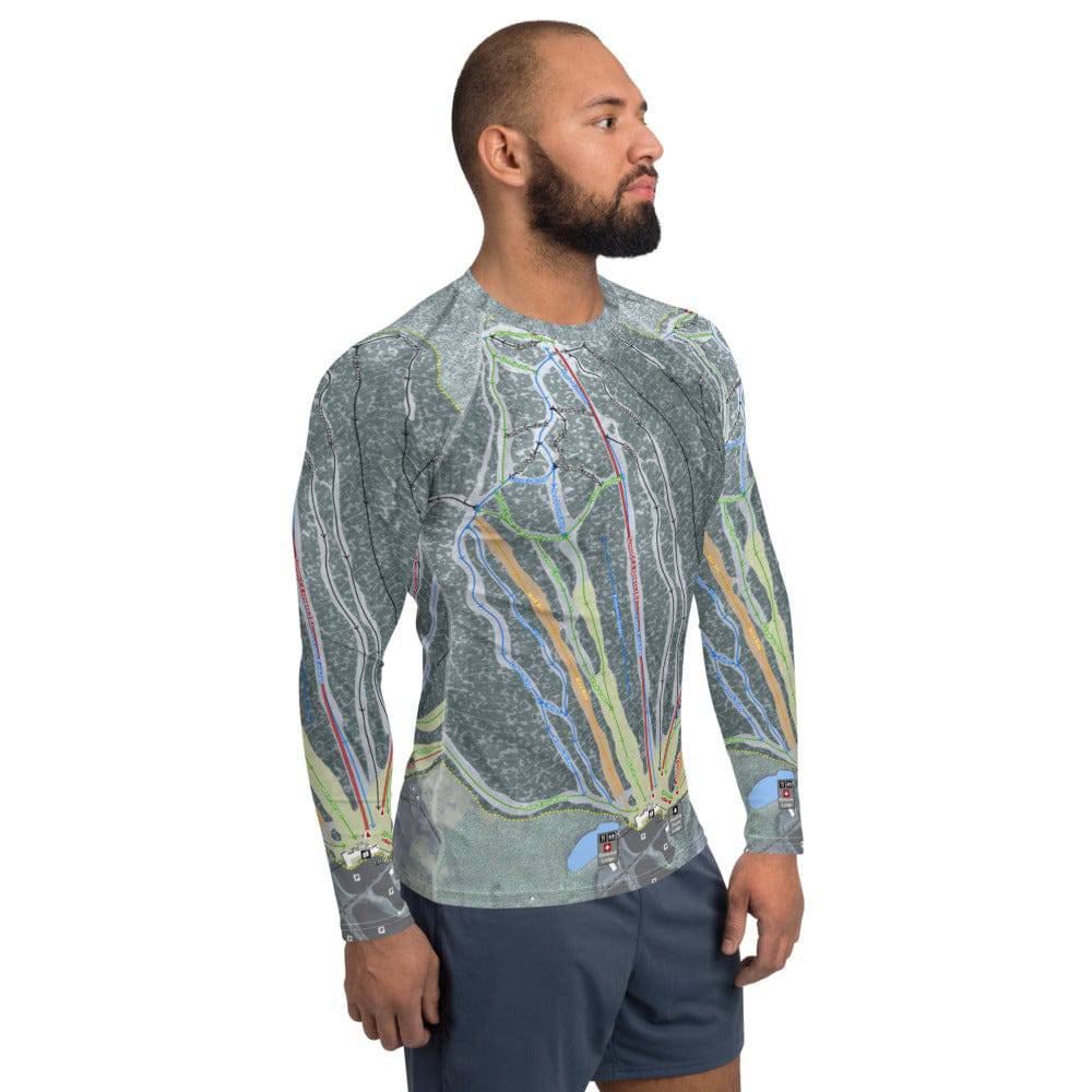 Ragged Mountain, New Hampshire Ski Trail Map Men's Base Layer Top - Powderaddicts