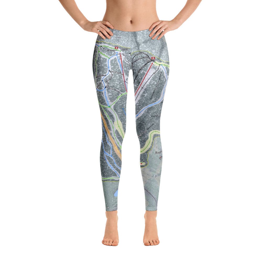 Ragged Mountain, New Hampshire Ski Trail Map Women's Base Layer Bottom - Powderaddicts