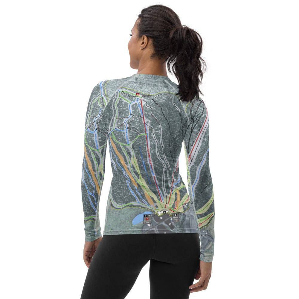 Ragged Mountain, New Hampshire Ski Trail Map Women's Base Layer Top - Powderaddicts