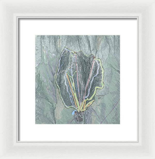 Ragged Mountain Ski Trail Map - Framed Print - Powderaddicts