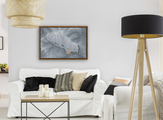 Arctic Valley Alaska Ski Resort Map Wall Art