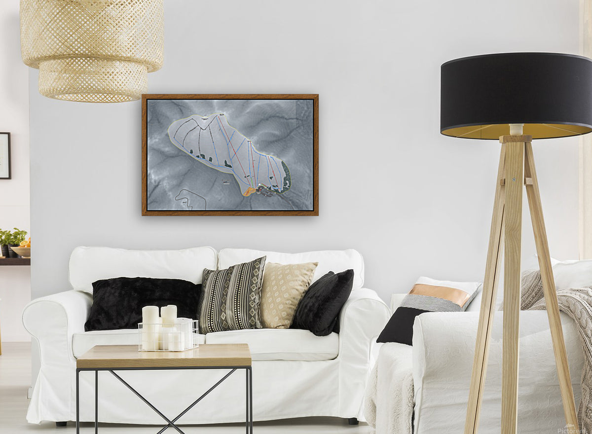 Arctic Valley Alaska Ski Resort Map Wall Art