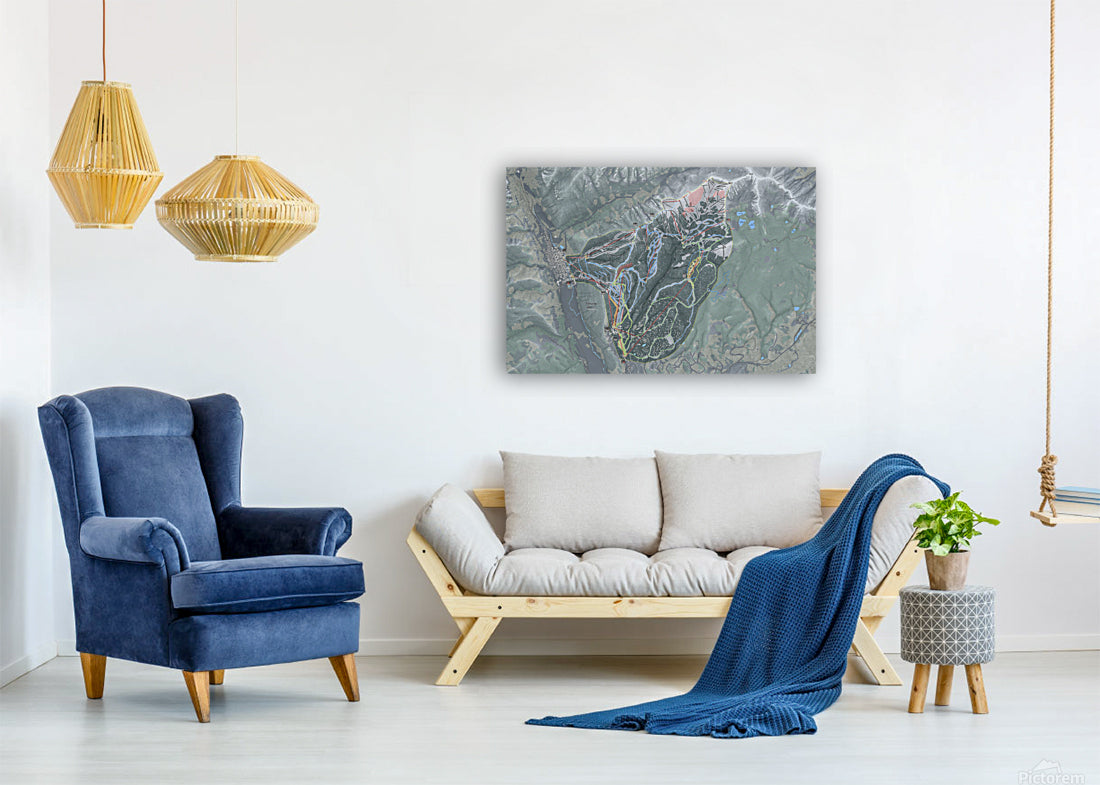 Telluride Colorado Ski Resort Map Wall Art