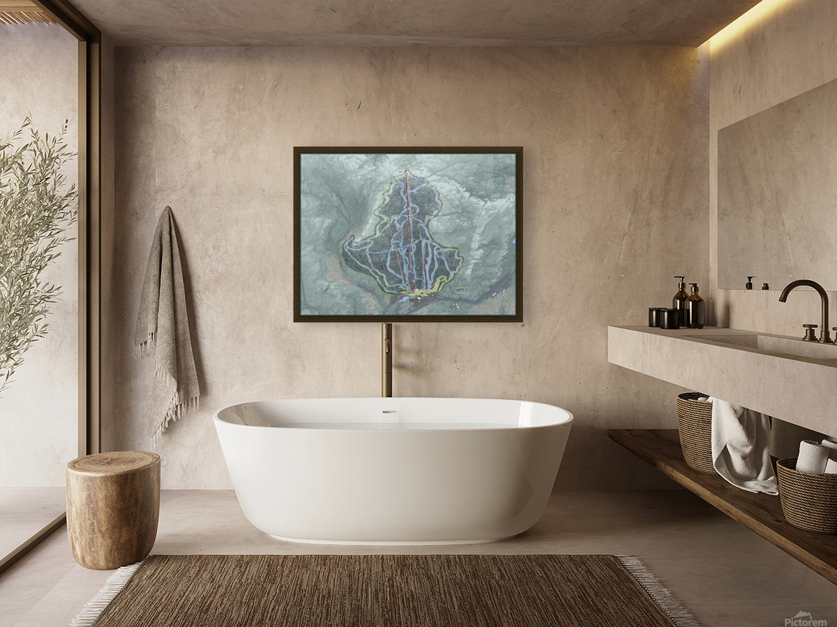 Wildcat Mountain  New Hampshire Ski Resort Map Wall Art