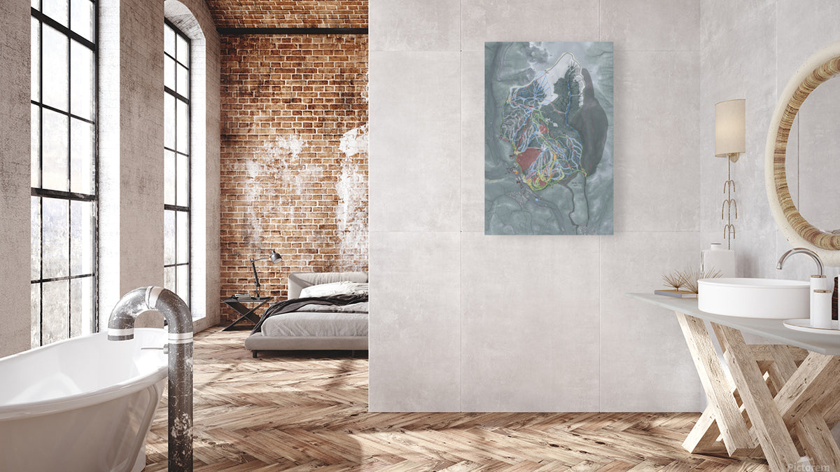 Winter Park Colorado Ski Resort Map Wall Art