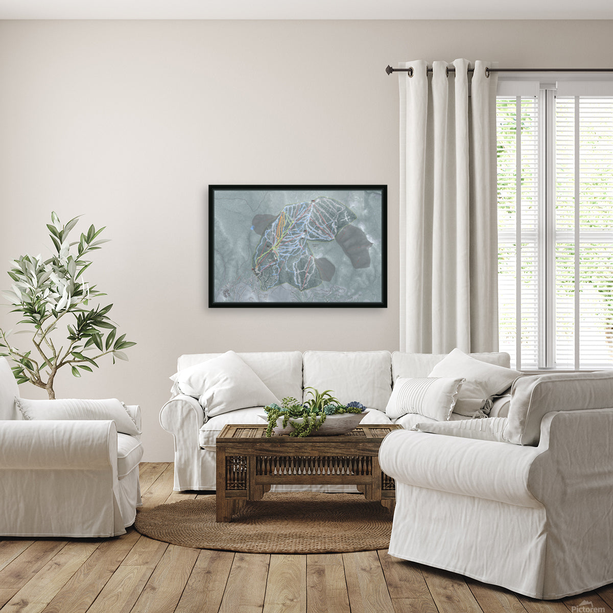 Northstar California Ski Resort Map Wall Art