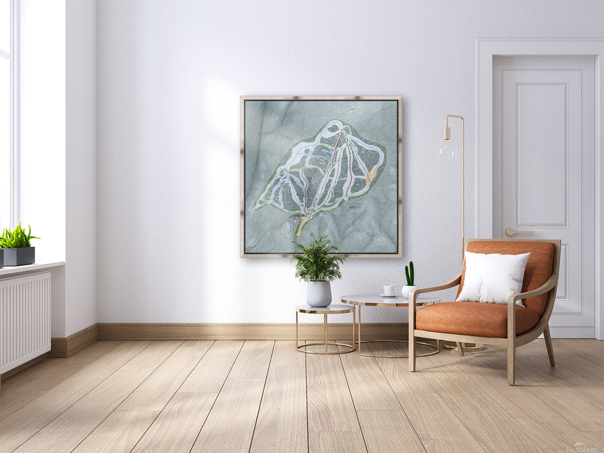 Maverick Montana Ski Resort Map Wall Art