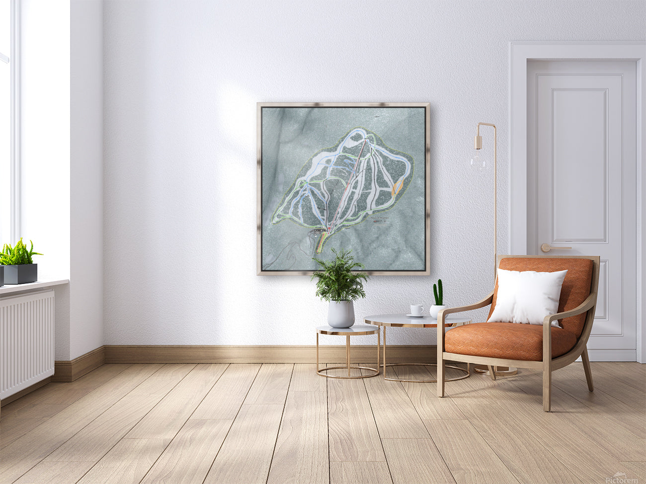 Maverick Montana Ski Resort Map Wall Art