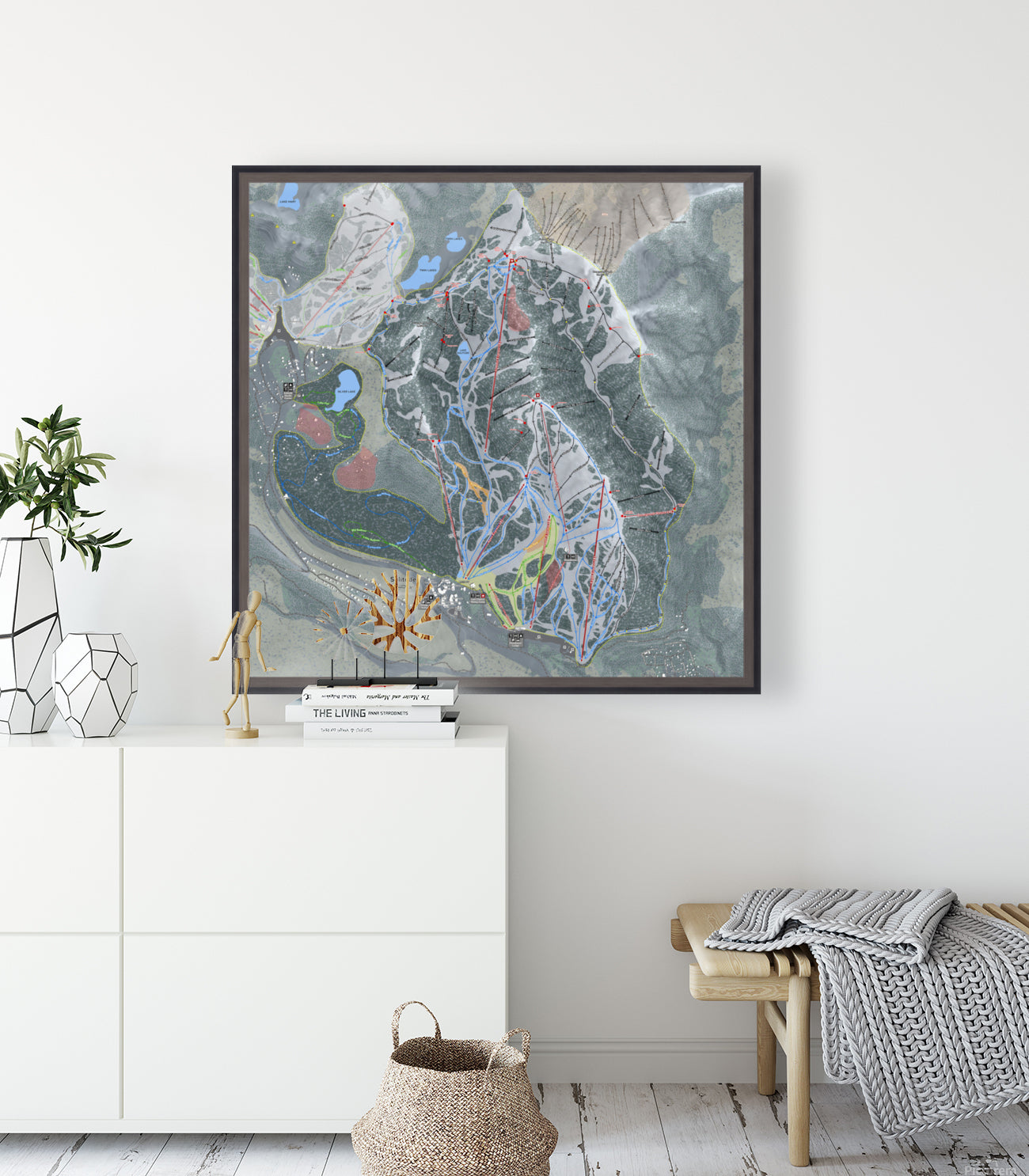 Solitude Utah Ski Resort Map Wall Art