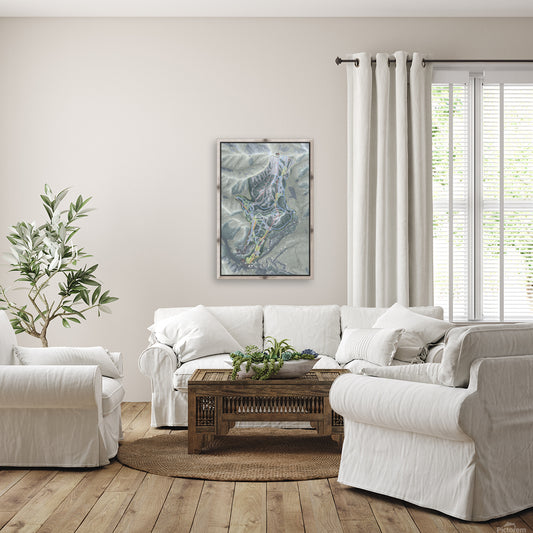 Sundance Utah Ski Resort Map Wall Art