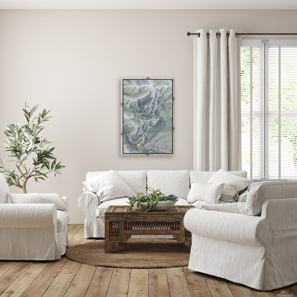 Sundance Utah Ski Resort Map Wall Art