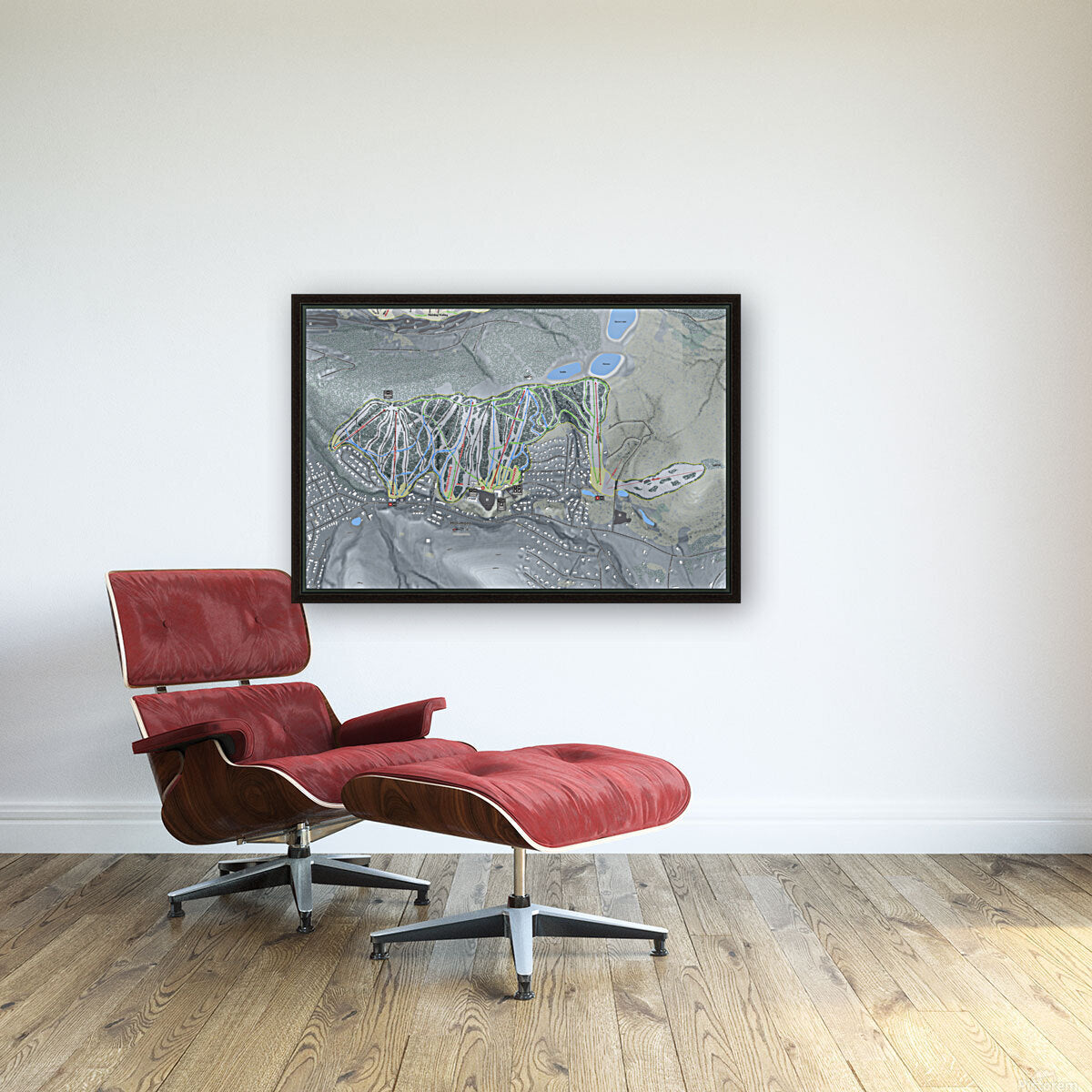 Holimont New York Ski Resort Map Wall Art