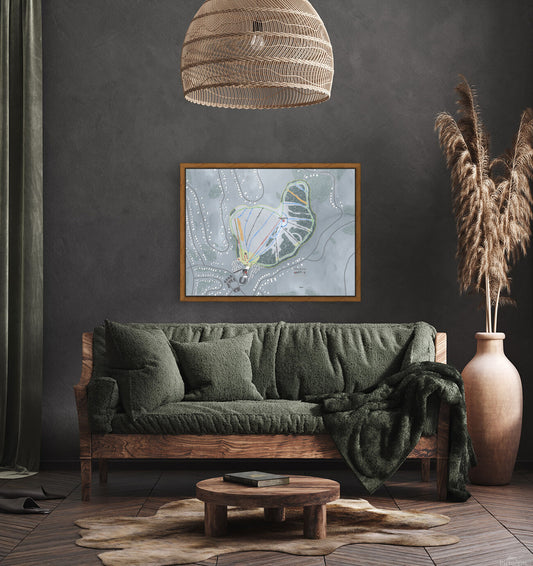 Tahoe Donner California Ski Resort Map Wall Art