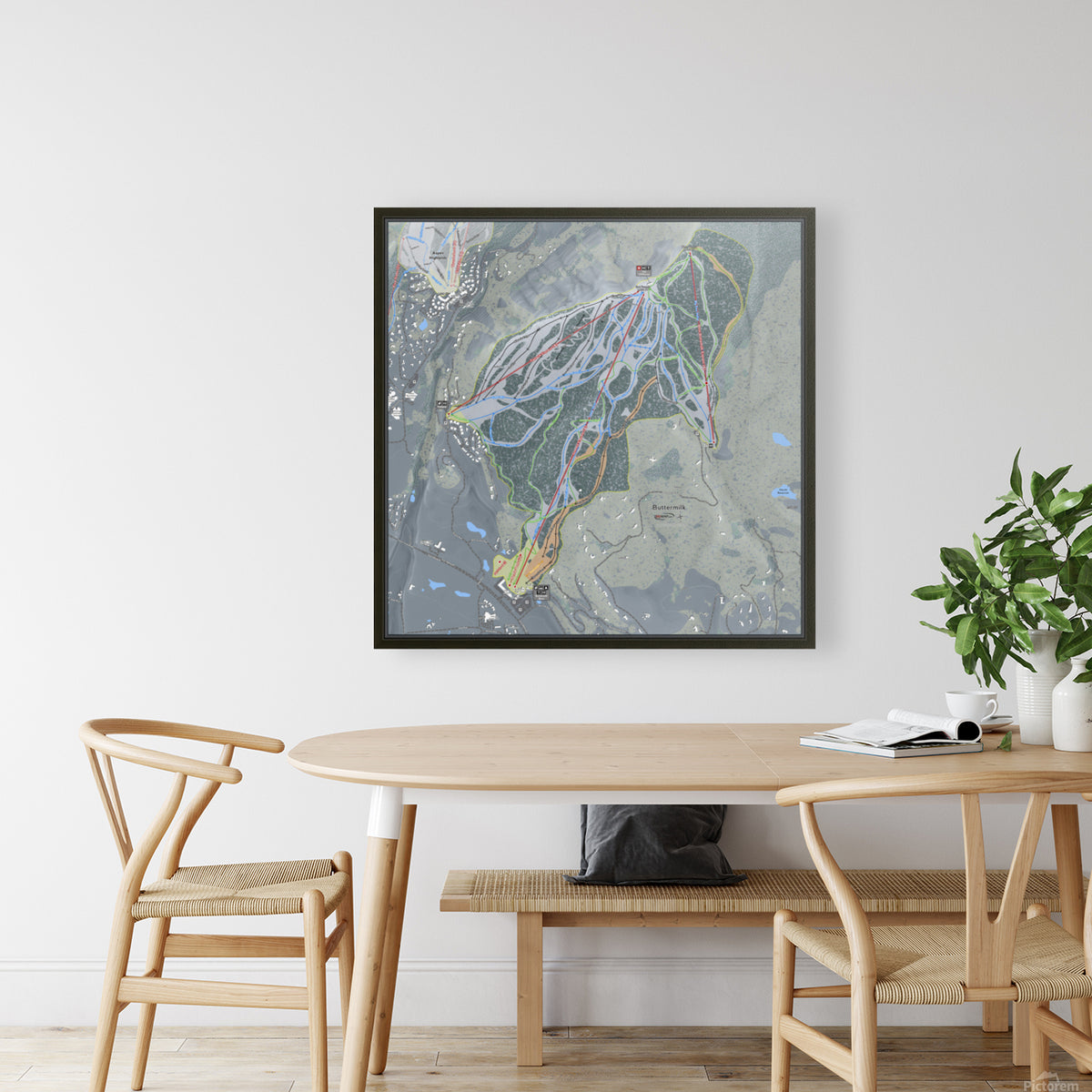 Buttermilk Colorado Ski Resort Map Wall Art