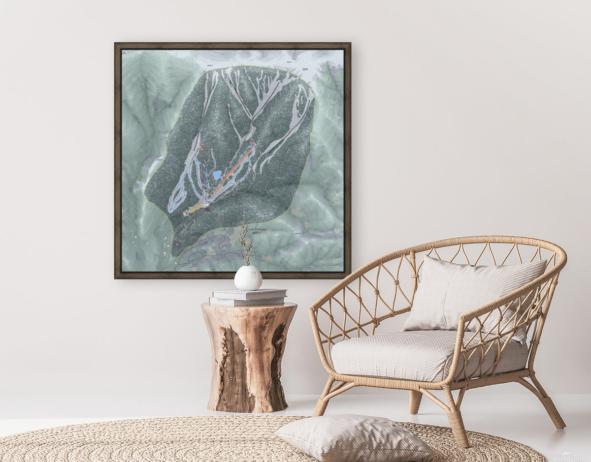 Lee Canyon Nevada Ski Resort Map Wall Art