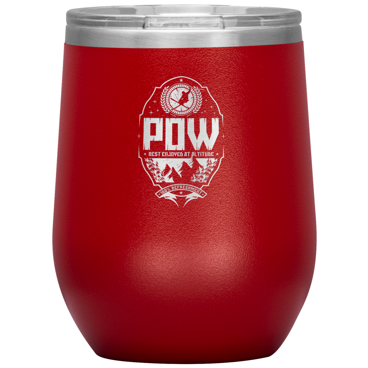 Pow Best Enjoyed At Altitude Wine 12oz Tumbler - Powderaddicts