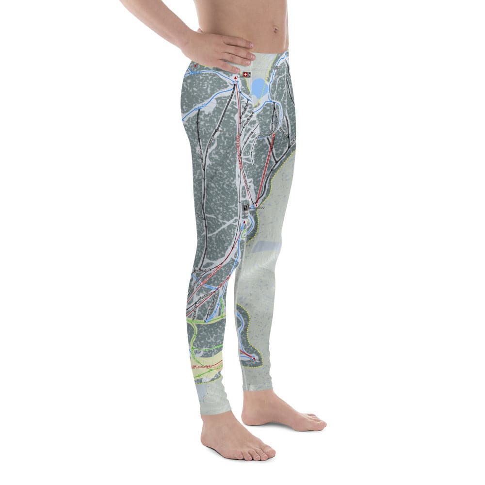 Red Lodge, Montana Ski Trail Map Men's Base Layer Bottom - Powderaddicts
