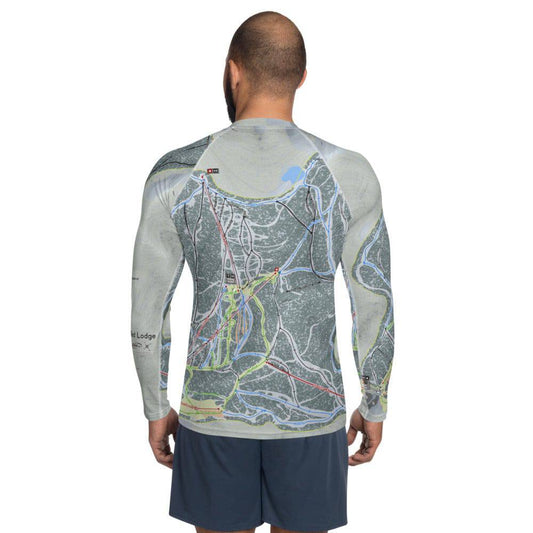 Red Lodge, Montana Ski Trail Map Men's Base Layer Top - Powderaddicts