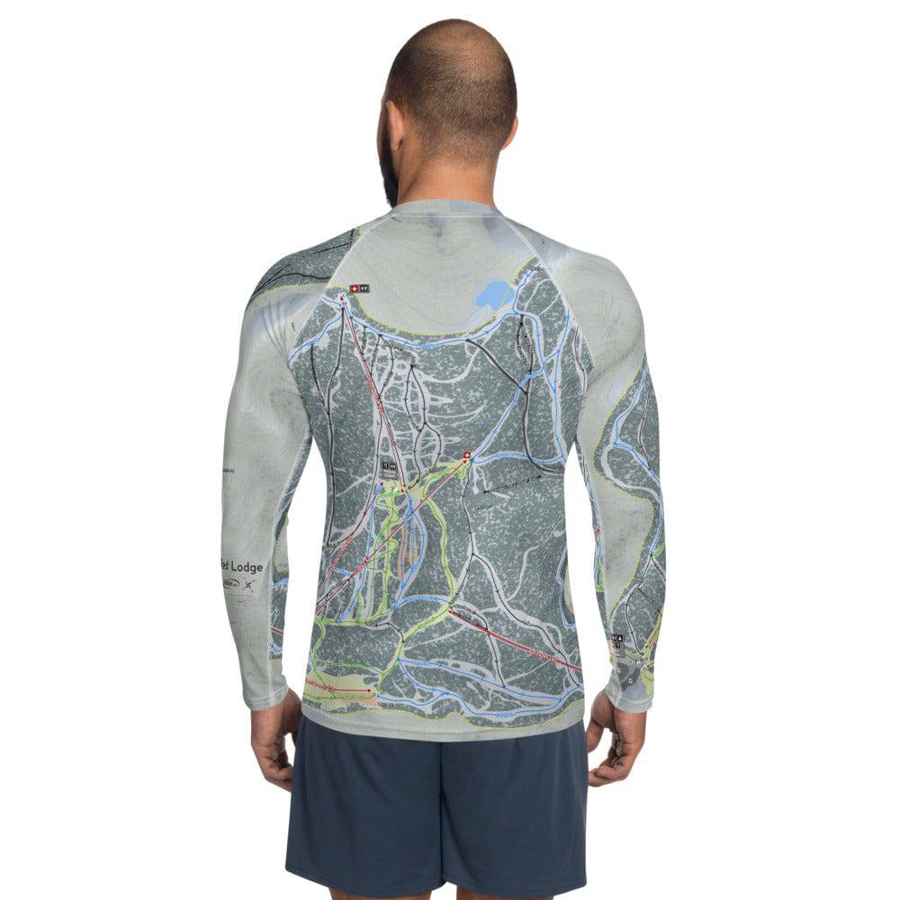 Red Lodge, Montana Ski Trail Map Men's Base Layer Top - Powderaddicts