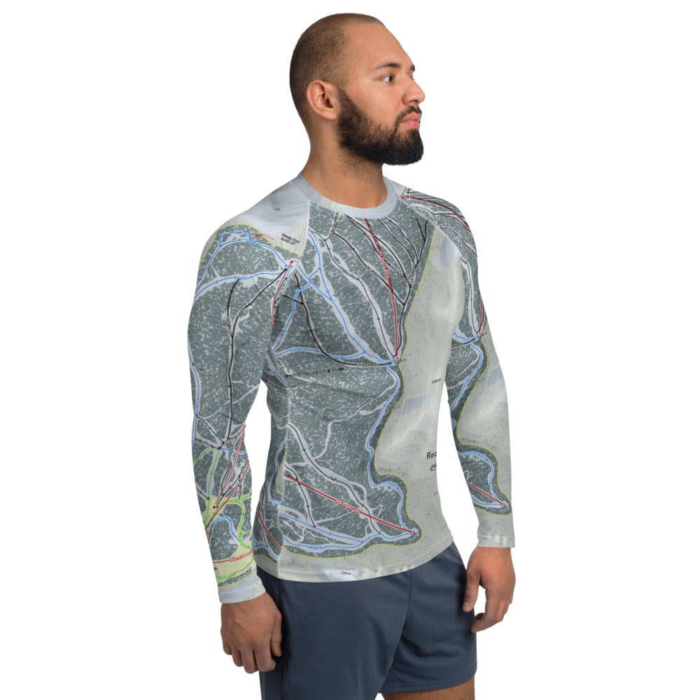Red Lodge, Montana Ski Trail Map Men's Base Layer Top - Powderaddicts